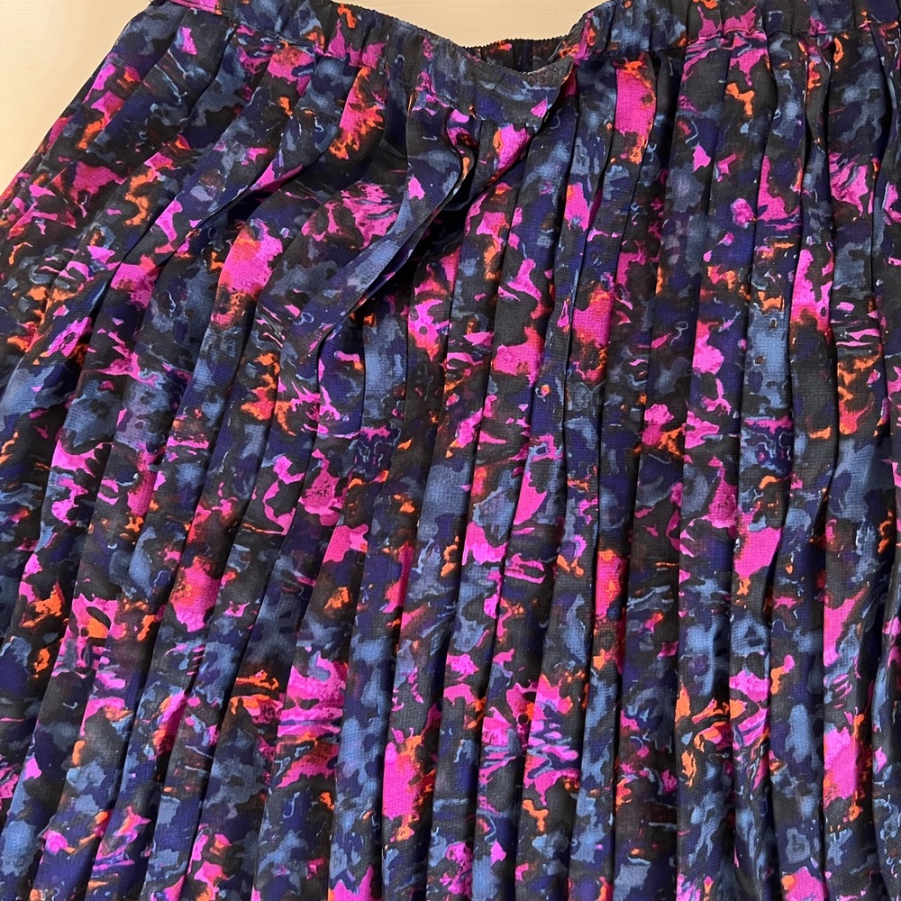 Multicolor Pattern Mini Pleat Skirt - image 2